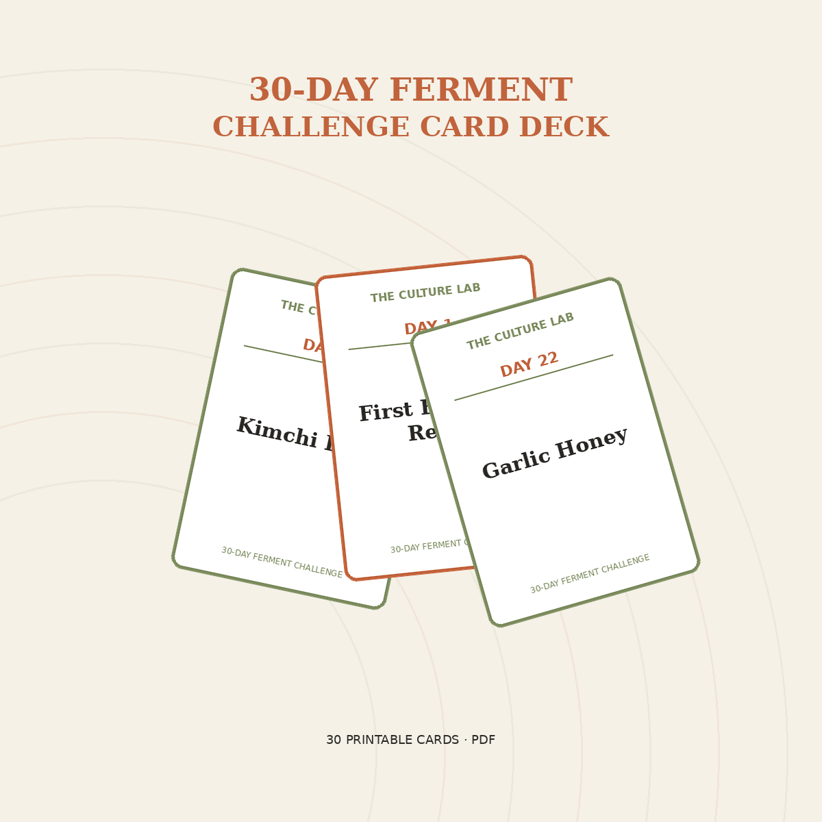30-Day Ferment Challenge Card Deck